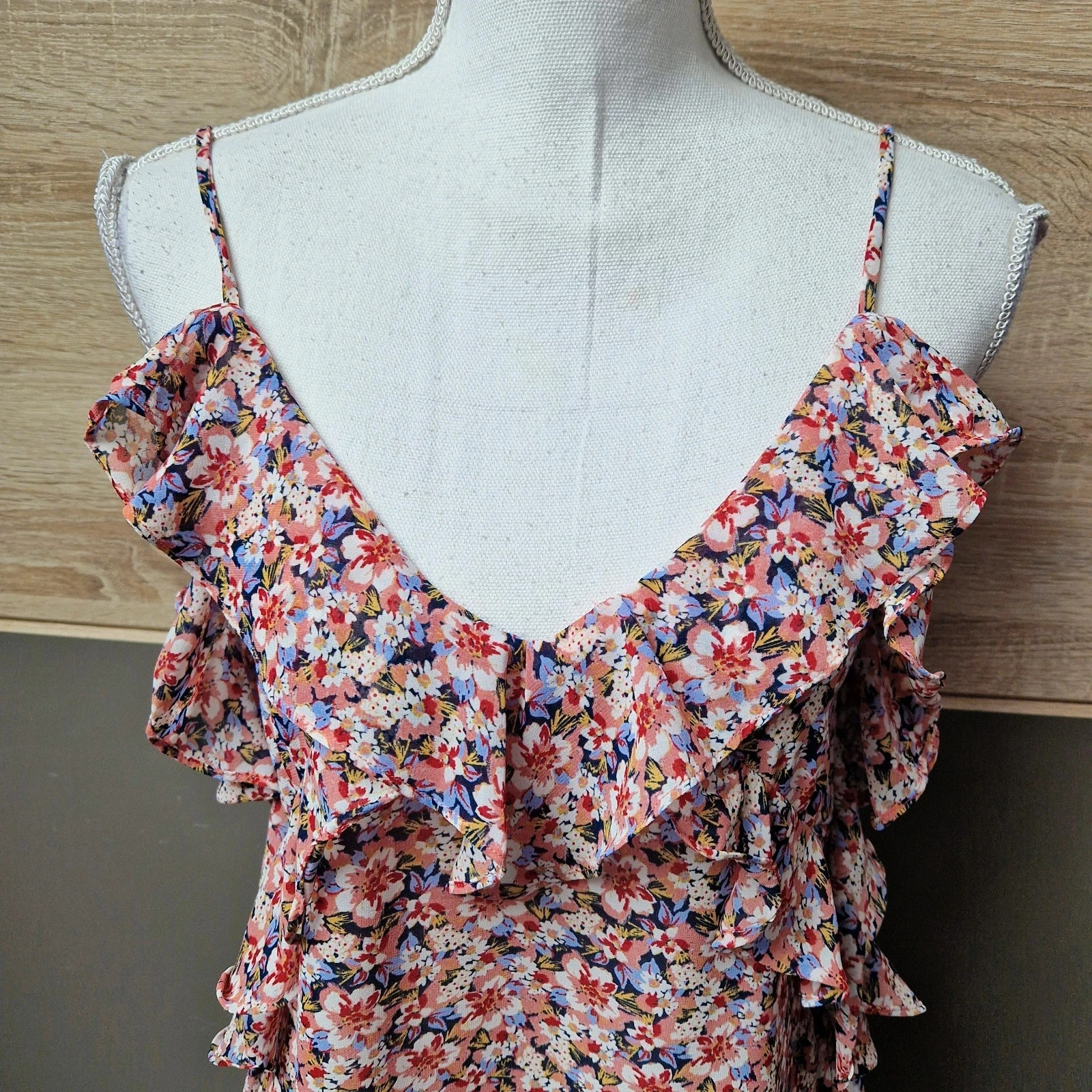 Zara see-through floral tank top Size XS – photo 2